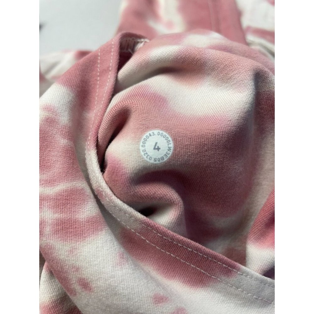 Lululemon‎ All Yours Hoodie Sweatshirt 4 Pink White Tie-Dye Pullover Women's - Picture 16 of 16